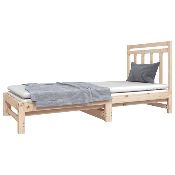 vidaXL Lit coulissant sans matelas 2x(90x190) cm