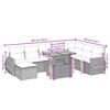 vidaXL Salon de jardin avec coussins 9 pcs beige r&eacute;sine tress&eacute;e