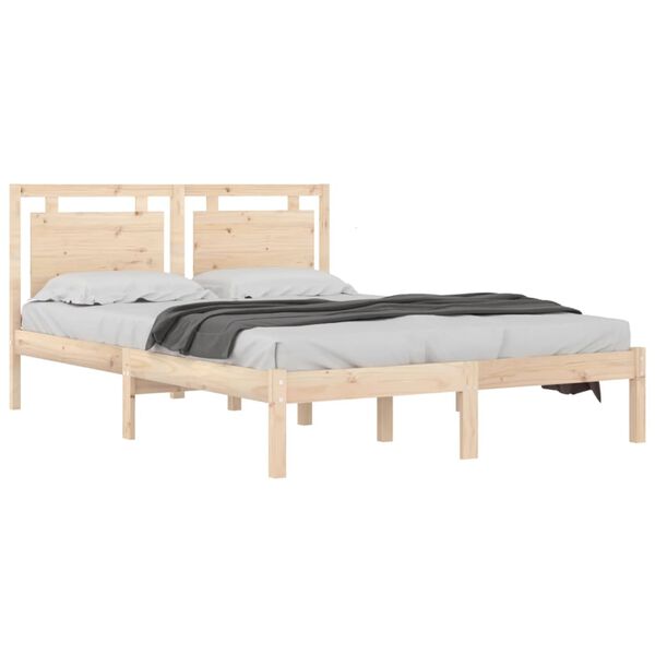 vidaXL Cadre de lit sans matelas 140x200 cm bois massif