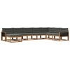 vidaXL Ensemble de canap&eacute;s d'ext&eacute;rieur 8 pc Naturel et Anthracite