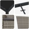 vidaXL Ensemble de salle &agrave; manger pour jardin avec coussin 5 pcs Gris