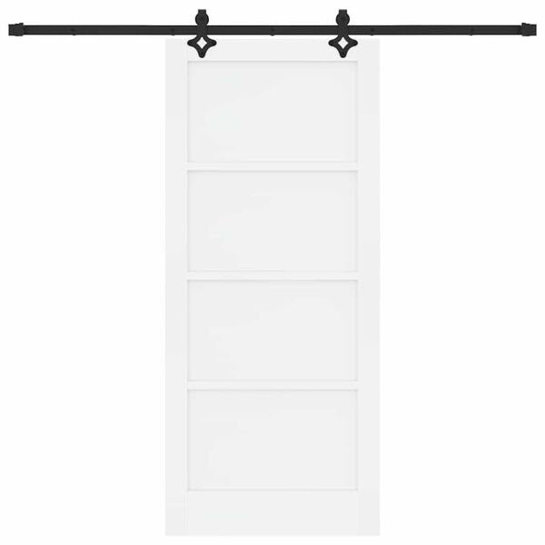 vidaXL Porte coulissante ORKDAL Blanc 86 x 198,5 cm Pin massif