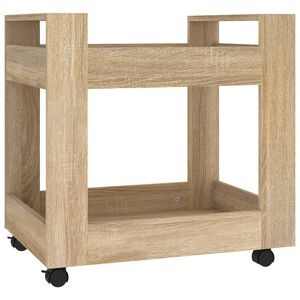 vidaXL Chariot de bureau Ch&ecirc;ne sonoma 60x45x60 cm Bois d'ing&eacute;nierie