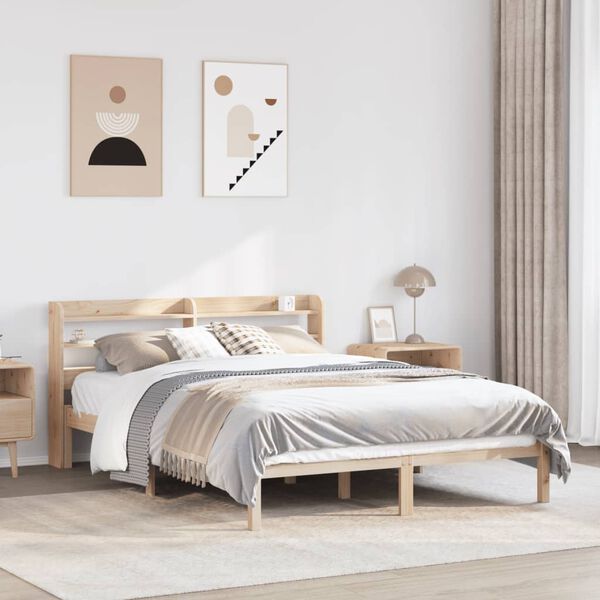 vidaXL Cadre de lit sans matelas 140x200 cm bois massif de pin