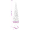vidaXL Sapin de Noël étroit Blanc 210 cm