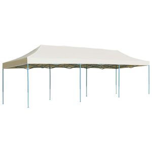 vidaXL Tente de r&eacute;ception pliable escamotable 3x9 m cr&egrave;me