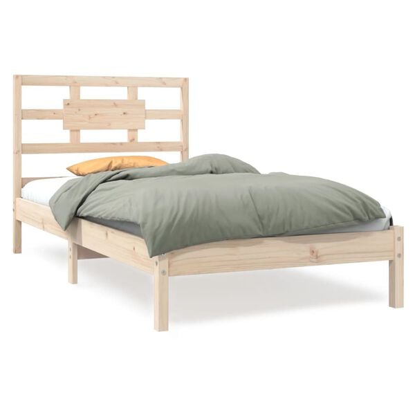 vidaXL Cadre de lit sans matelas 90x190 cm bois massif