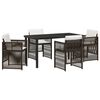 vidaXL Ensemble de salle &agrave; manger pour jardin 5 pc Marron