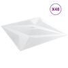 vidaXL Panneaux muraux 48 pcs blanc 50x50 cm XPS 12 m&sup2; &eacute;toile