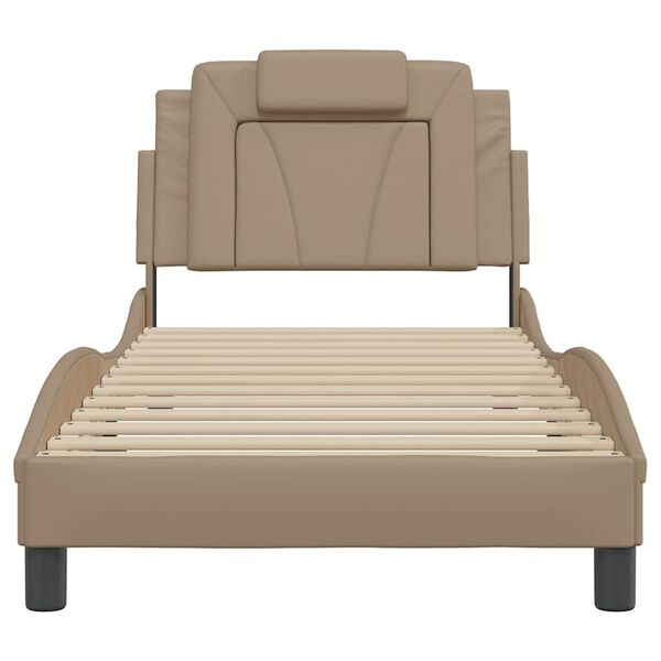 vidaXL Cadre de lit Viana sans matelas cappuccino 90x190 cm similicuir