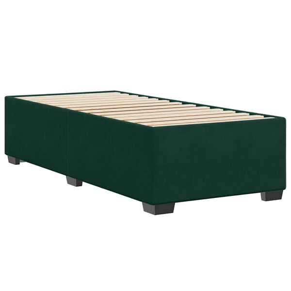 vidaXL Cadre de lit sans matelas vert fonc&eacute; 100x200 cm velours