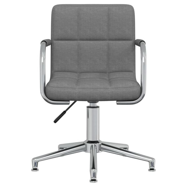 vidaXL Chaise pivotante de bureau Gris clair Tissu