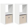 vidaXL Table de chevet 2 pc Blanc 25,5 x 22 x 49,5 cm
