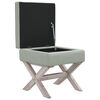vidaXL Tabouret de rangement Gris clair 45x45x49 cm Velours