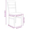 vidaXL Chaise de salle à manger 2 pcs Blanc et marron