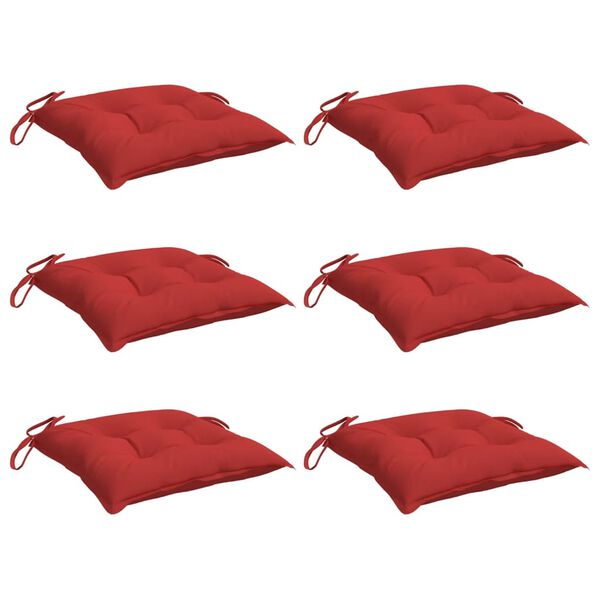 vidaXL Coussins de palette lot de 6 rouge 50x50x7 cm tissu oxford