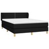 vidaXL Sommier &agrave; lattes de lit avec matelas Noir 140x200 cm Tissu