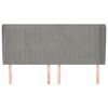 vidaXL Tête de lit avec oreilles Gris clair 163x23x118/128 cm Velours