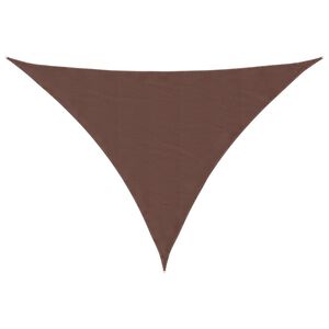 vidaXL Voile de parasol tissu oxford triangulaire 3,5x3,5x4,9 m marron