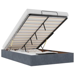 vidaXL Cadre de lit ottoman sans matelas gris fonc&eacute; 120x200 cm velours