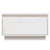 vidaXL Table basse Blanc 55x56x32 cm Bois massif de pin