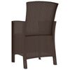 vidaXL Chaises de jardin lot de 2 avec coussins Rotin PP Marron