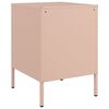 vidaXL Tables de chevet 2 pcs rose 36x39x50,5 cm acier