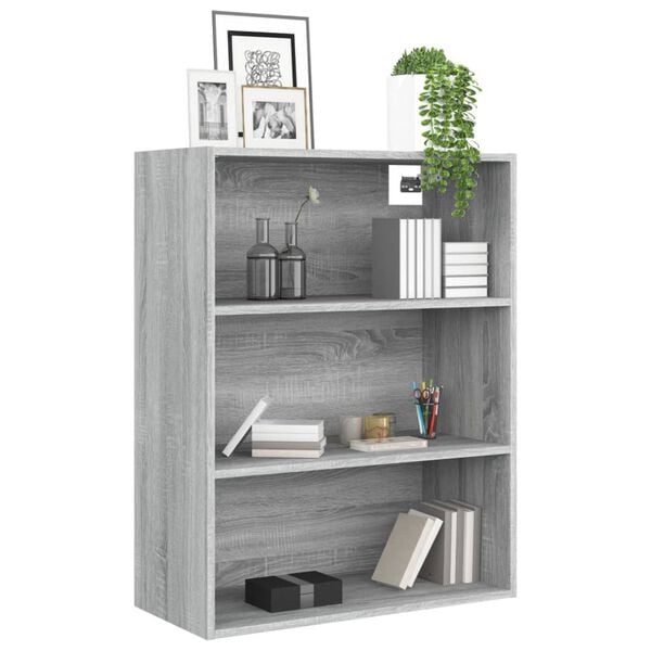 vidaXL Armoire murale suspendue Sonoma gris 69,5x32,5x90 cm