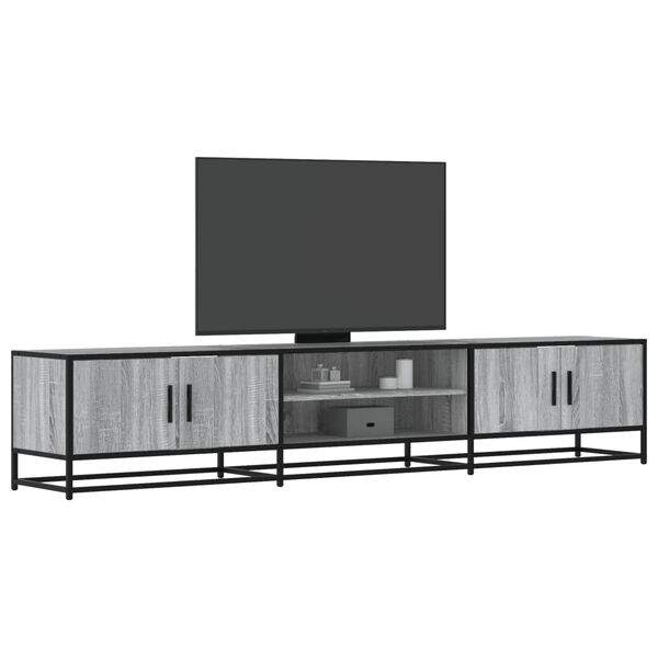 vidaXL Meuble TV sonoma gris 210x35x41 cm bois d'ing&eacute;nierie