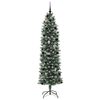 vidaXL Arbre de No&euml;l artificiel slim avec 300 LED Vert et blanc 240 cm