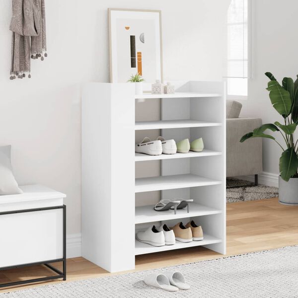 vidaXL Armoire à chaussures blanc 74,5x37,5x100 cm bois d'ingénierie