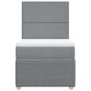 vidaXL Sommier &agrave; lattes de lit avec matelas Gris clair 90x200 cm Tissu