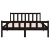 vidaXL Cadre de lit sans matelas noir bois massif 120x200 cm
