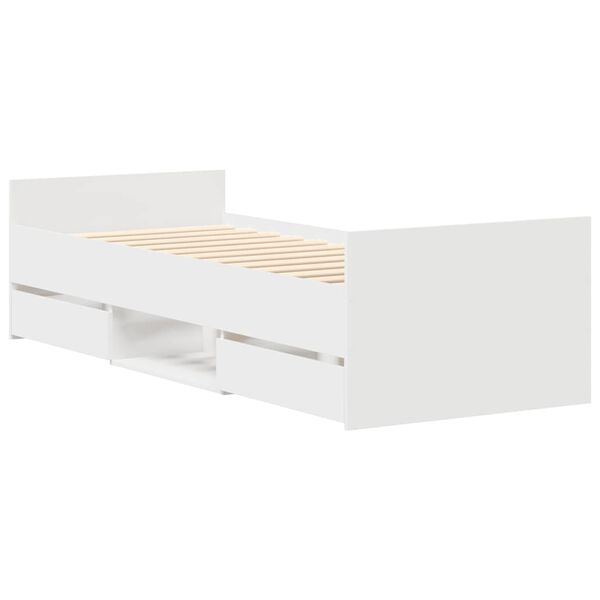 vidaXL Cadre de lit sans matelas blanc 90x200 cm