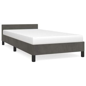 vidaXL Cadre de lit sans matelas gris fonc&eacute; 80x200 cm velours