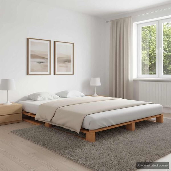 vidaXL Cadre de lit de palette sans matelas 160x200cm bois massif