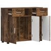 vidaXL Cabinet en Bois avec tiroir Ch&ecirc;ne fum&eacute; 88,5 x 30,5 x 73 cm