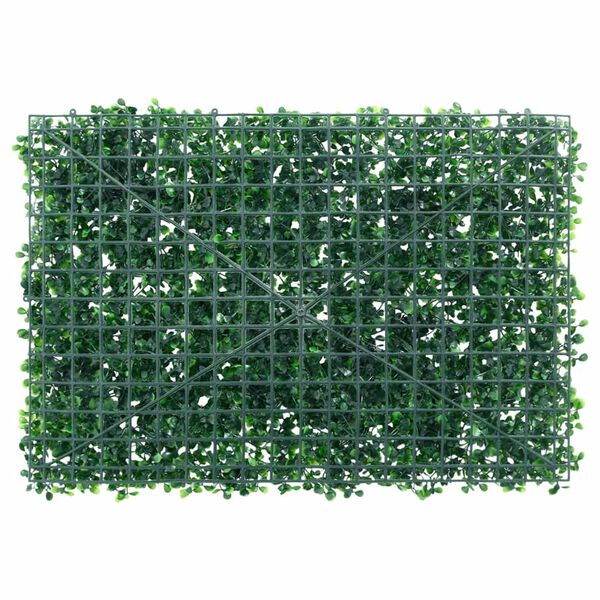 &nbsp;vidaXL Cl&ocirc;ture &agrave; feuilles d'arbustes artificiels 24 pcs Vert 40x60 cm