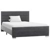 vidaXL Cadre de lit Gris Similicuir daim 120 x 200 cm
