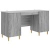 vidaXL Bureau Sonoma gris 142,5 x 50 x 75 cm Bois d'ing&eacute;nierie