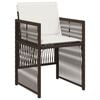 vidaXL Ensemble &agrave; manger de jardin et coussins 9 pcs marron poly rotin
