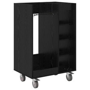 vidaXL Armoire de Golf avec roue Uni Ch&ecirc;ne noir 65 x 45 x 98 cm