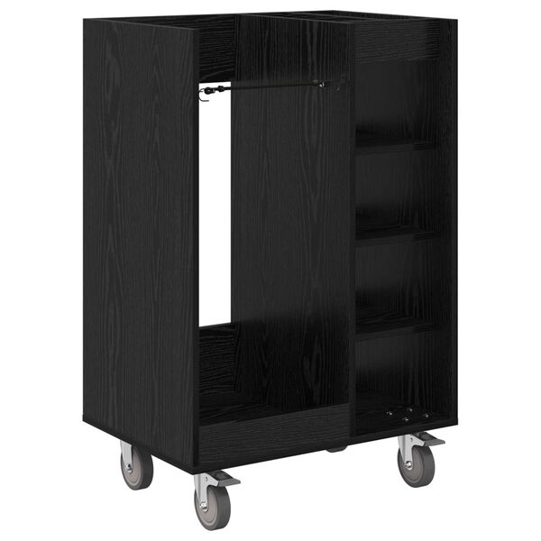 vidaXL Armoire de Golf avec roue Uni Ch&ecirc;ne noir 65 x 45 x 98 cm
