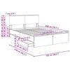 vidaXL Cadre de lit avec tiroir Noir 160 x 200 cm Bois Ing&eacute;nierie