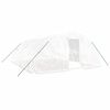 vidaXL Serre avec cadre en acier blanc 30 m&sup2; 6x5x2,3 m