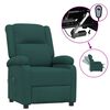 vidaXL Fauteuil inclinable &eacute;lectrique Vert fonc&eacute; Tissu
