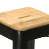 vidaXL Tabourets de bar lot de 4 noir bois de manguier massif