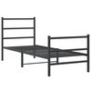 vidaXL Cadre de lit métal sans matelas avec pied de lit noir 80x200 cm
