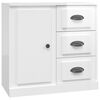 vidaXL Buffet blanc brillant 70x35,5x67,5 cm bois d'ing&eacute;nierie