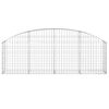 vidaXL Panier de gabions arqué 200x30x60/80 cm Fer galvanisé
